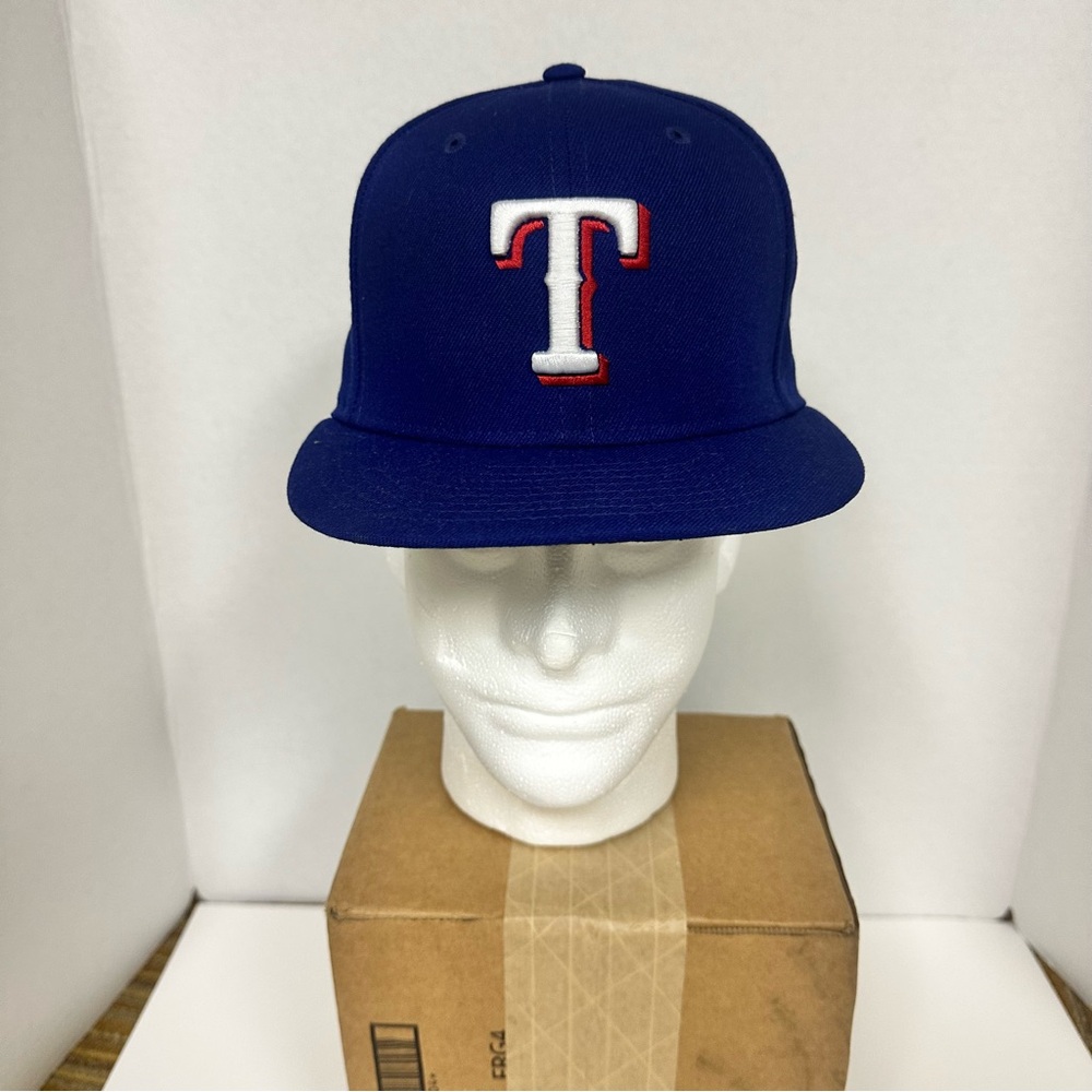 New Era-Texas Rangers Blue Authentic Collection 59FIFTY Fitted Hat - Picture 2 of 8